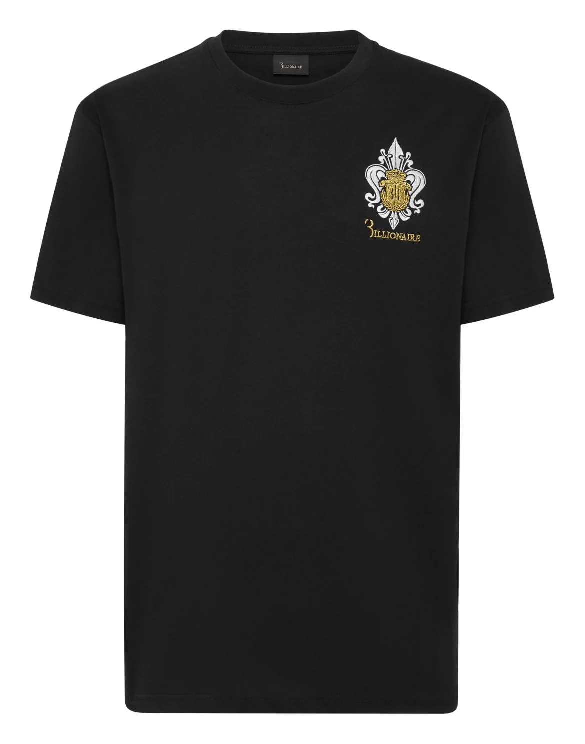 T-Shirt Round Neck Fleur-de-lis, цвет: Черный