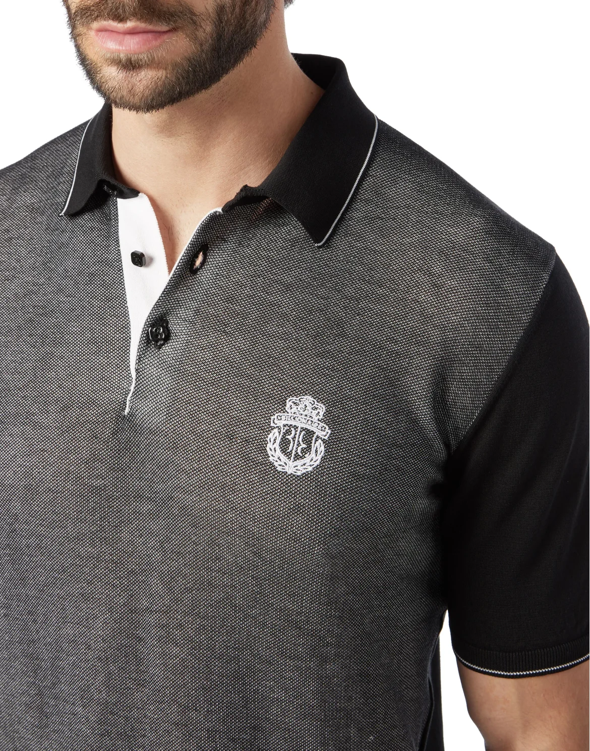 Pullover Polo-Neck SS Crest, цвет: Черный