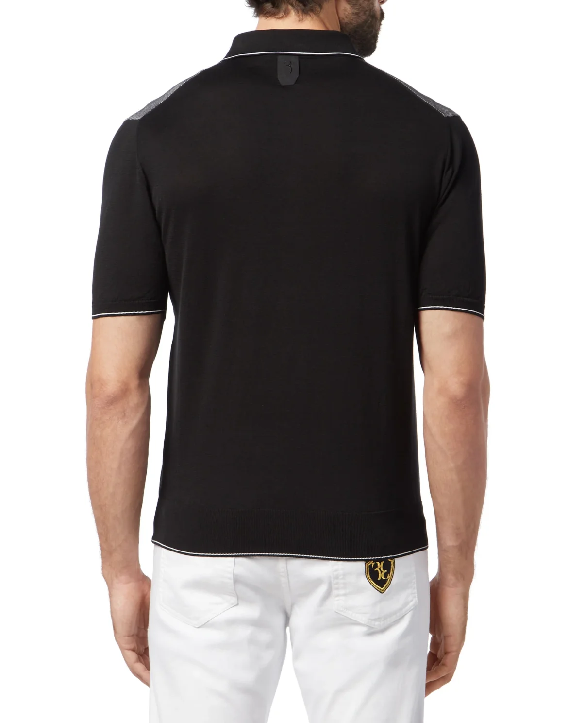 Pullover Polo-Neck SS Crest, цвет: Черный