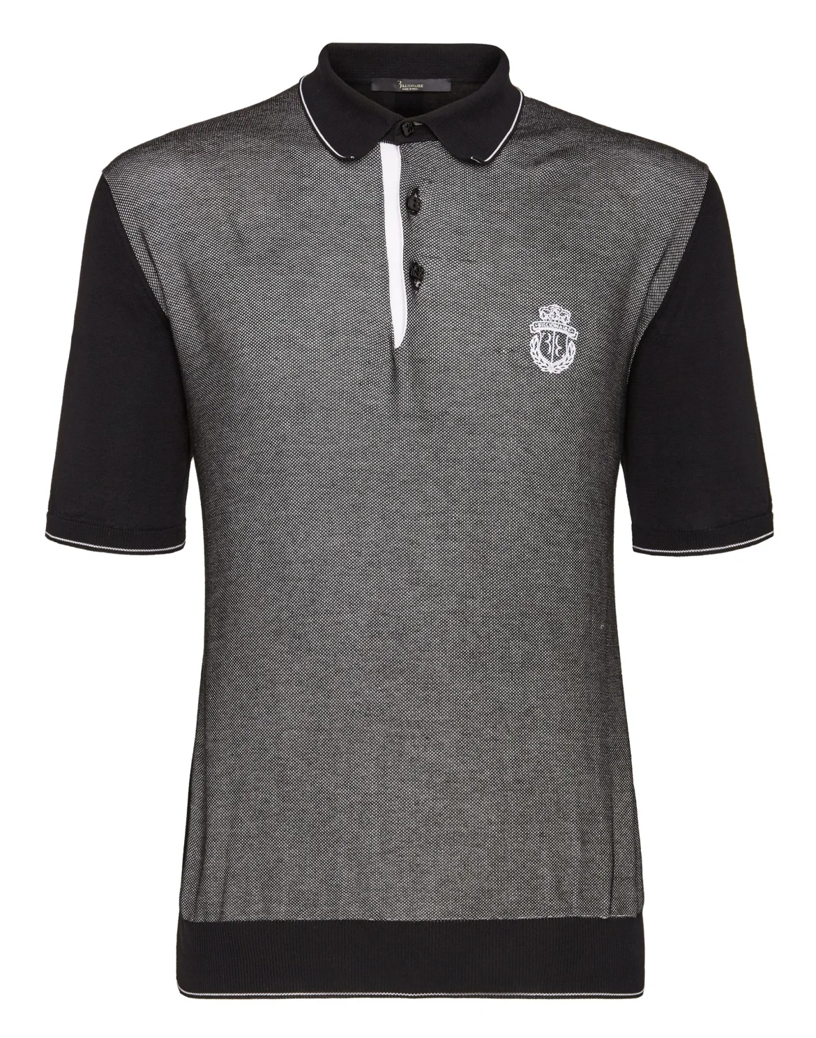 Pullover Polo-Neck SS Crest, цвет: Черный