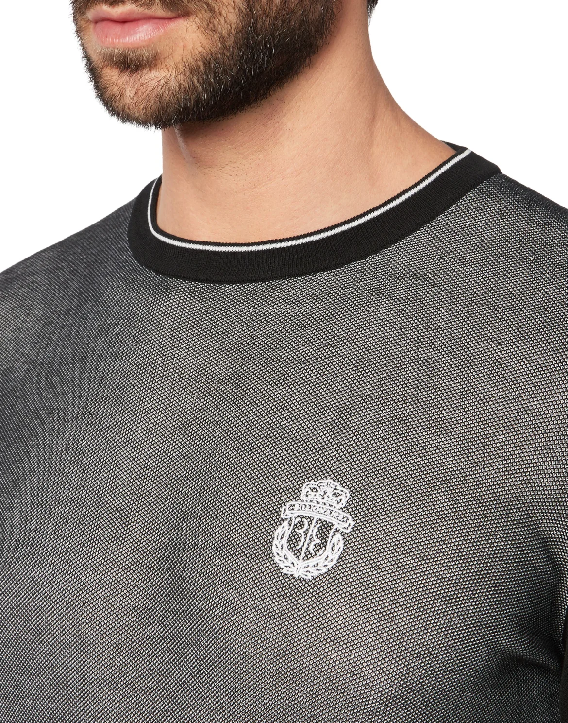 Pullover Round Neck LS Crest, цвет: Черный