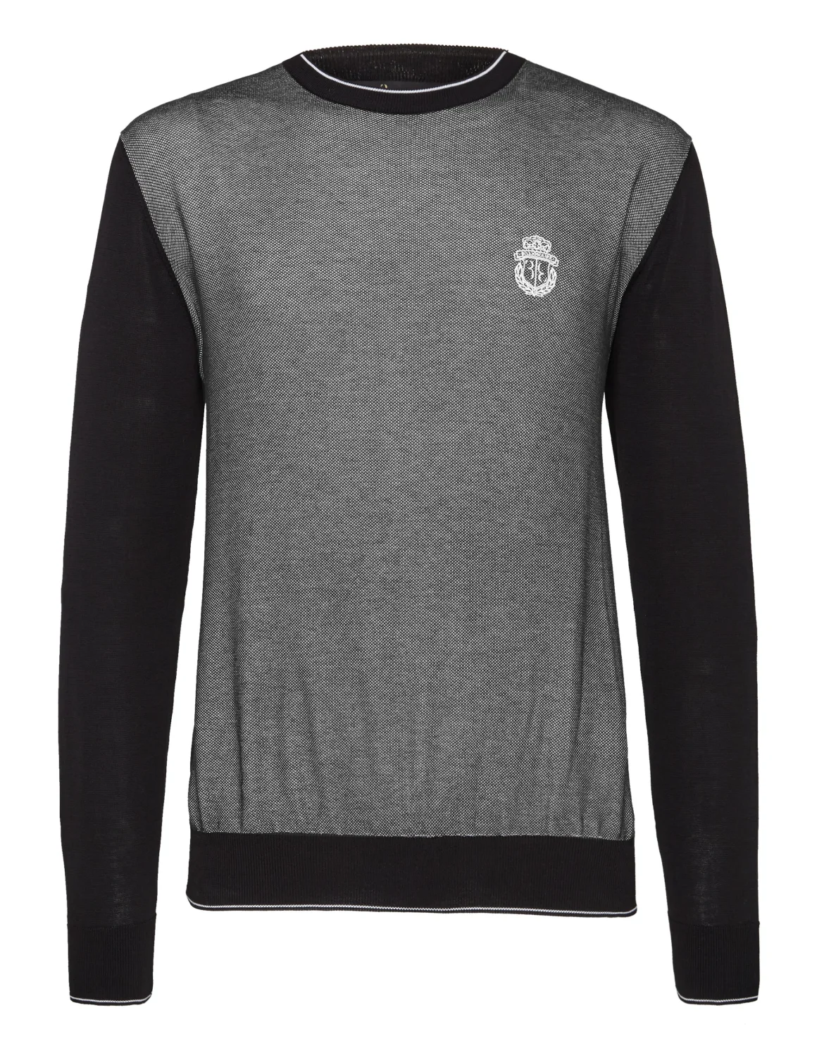 Pullover Round Neck LS Crest, цвет: Черный