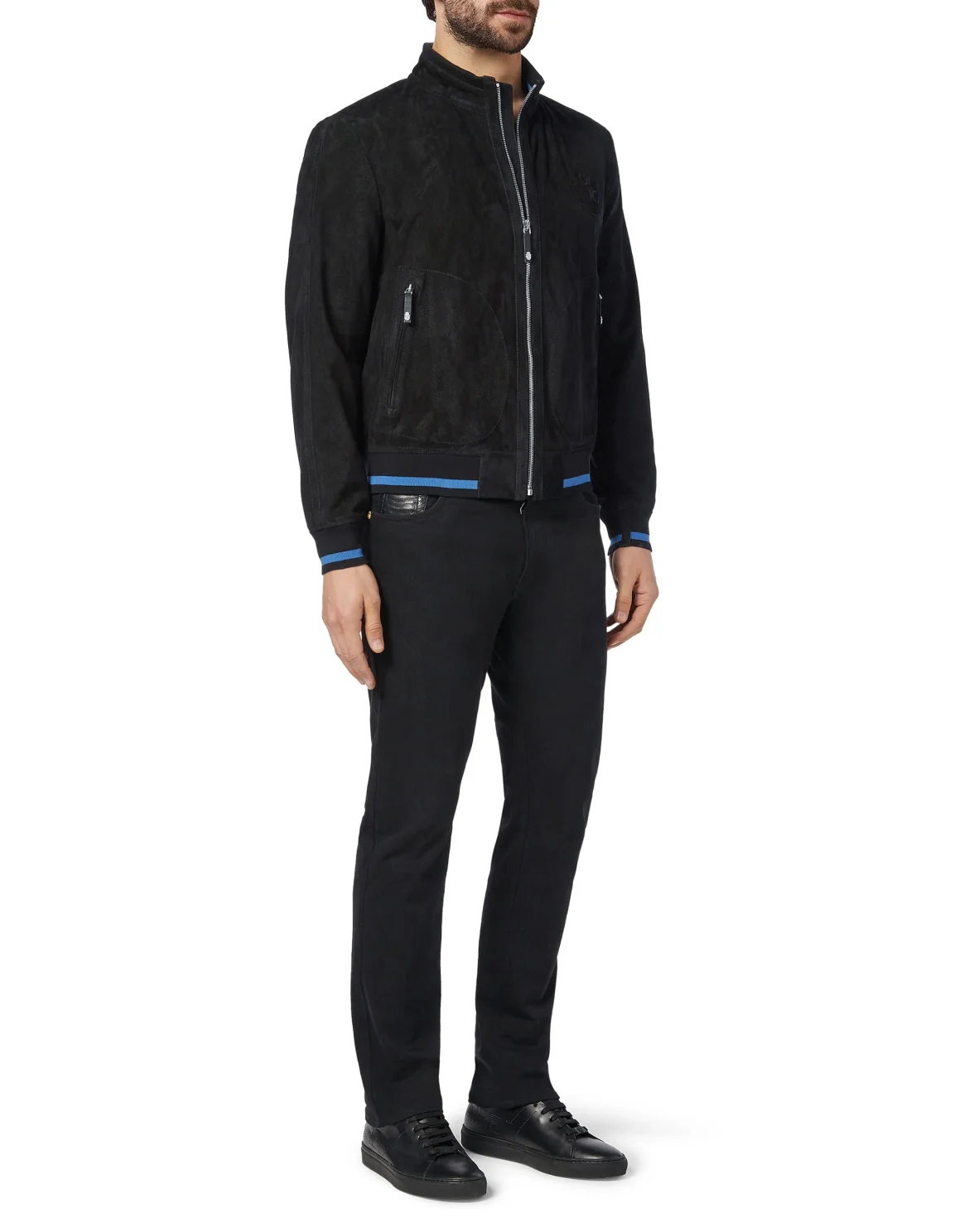Leather Bomber Members only, цвет: Черный