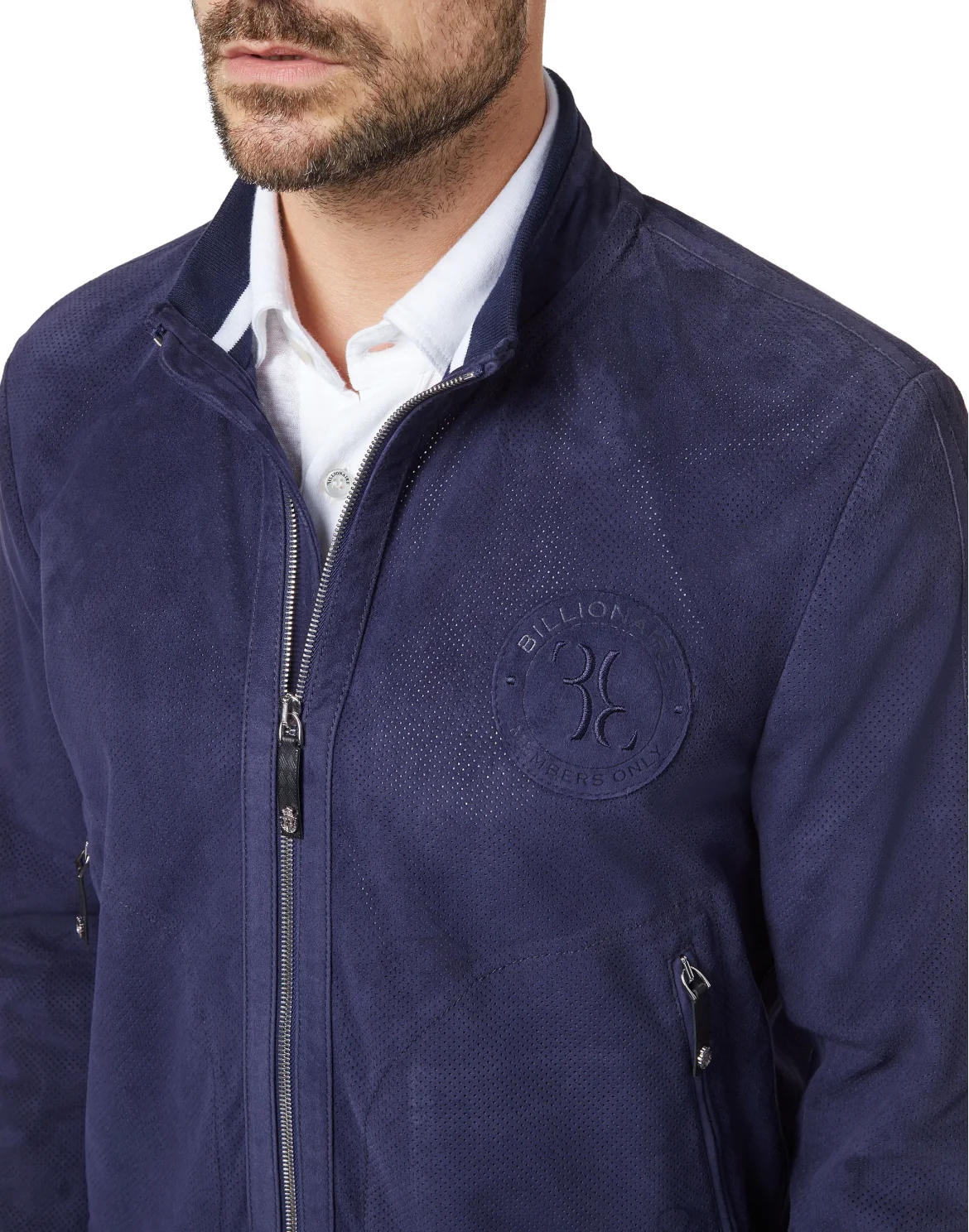 Leather Bomber Members only, цвет: Синий