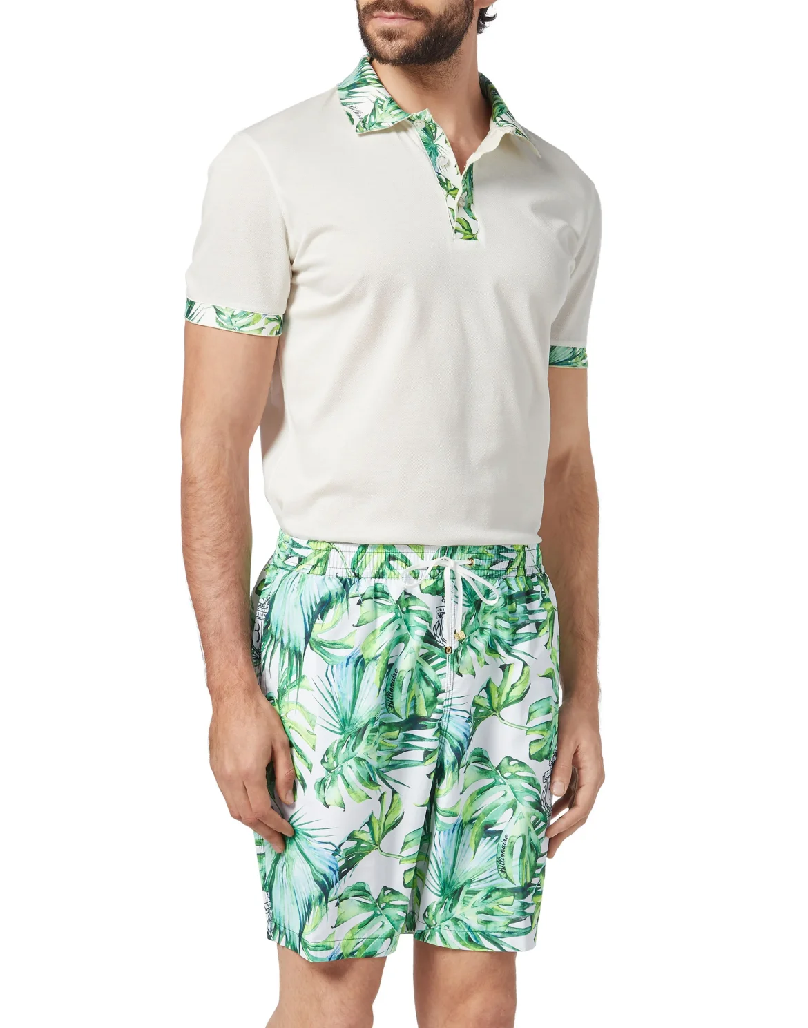 Beachwear Long Trousers Palms, цвет: Белый