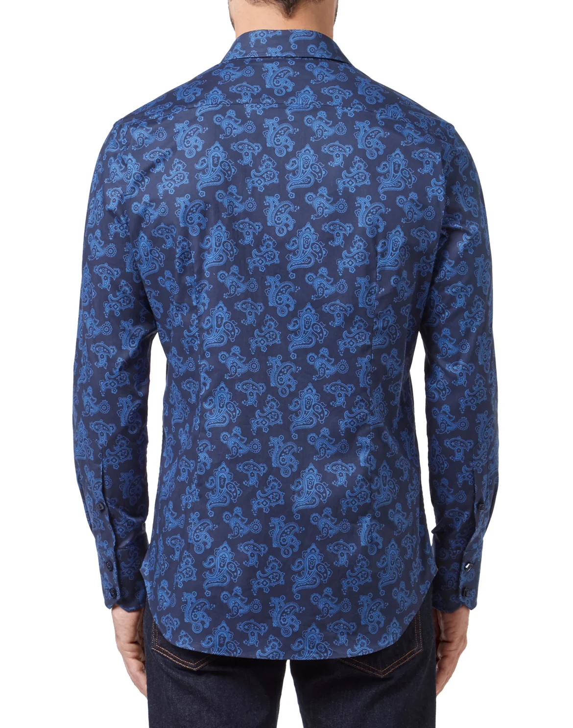 Shirt Silver Cut LS/Milano Paisley, цвет: Синий