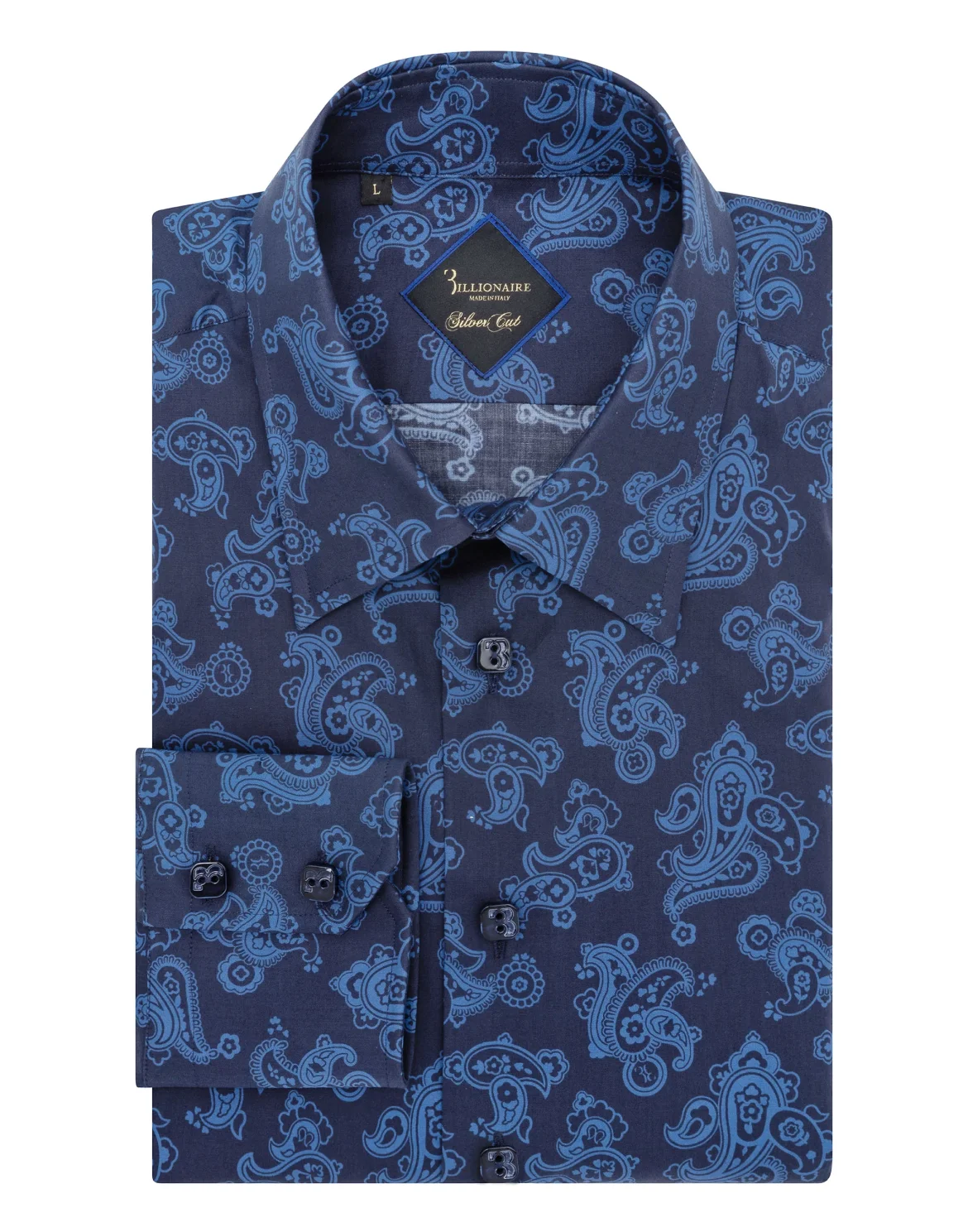 Shirt Silver Cut LS/Milano Paisley, цвет: Синий