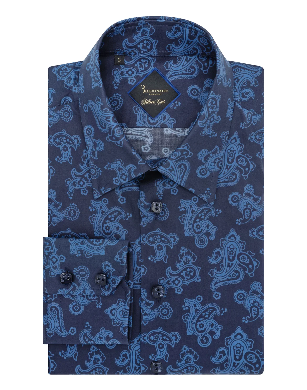Shirt Gold Cut LS/Milano Paisley, цвет: Синий