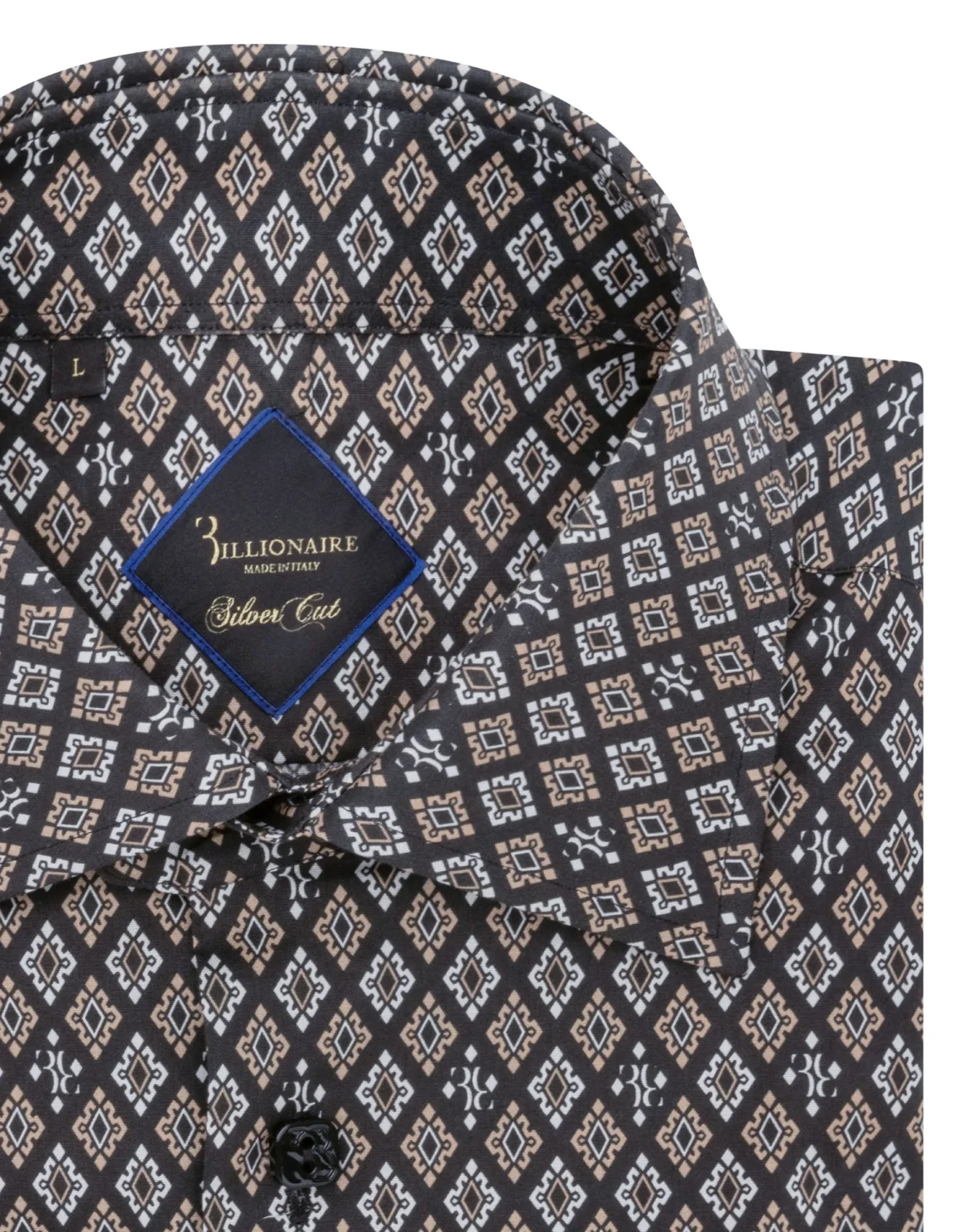 Shirt Silver Cut LS/Flavio Geometric, цвет: Черный