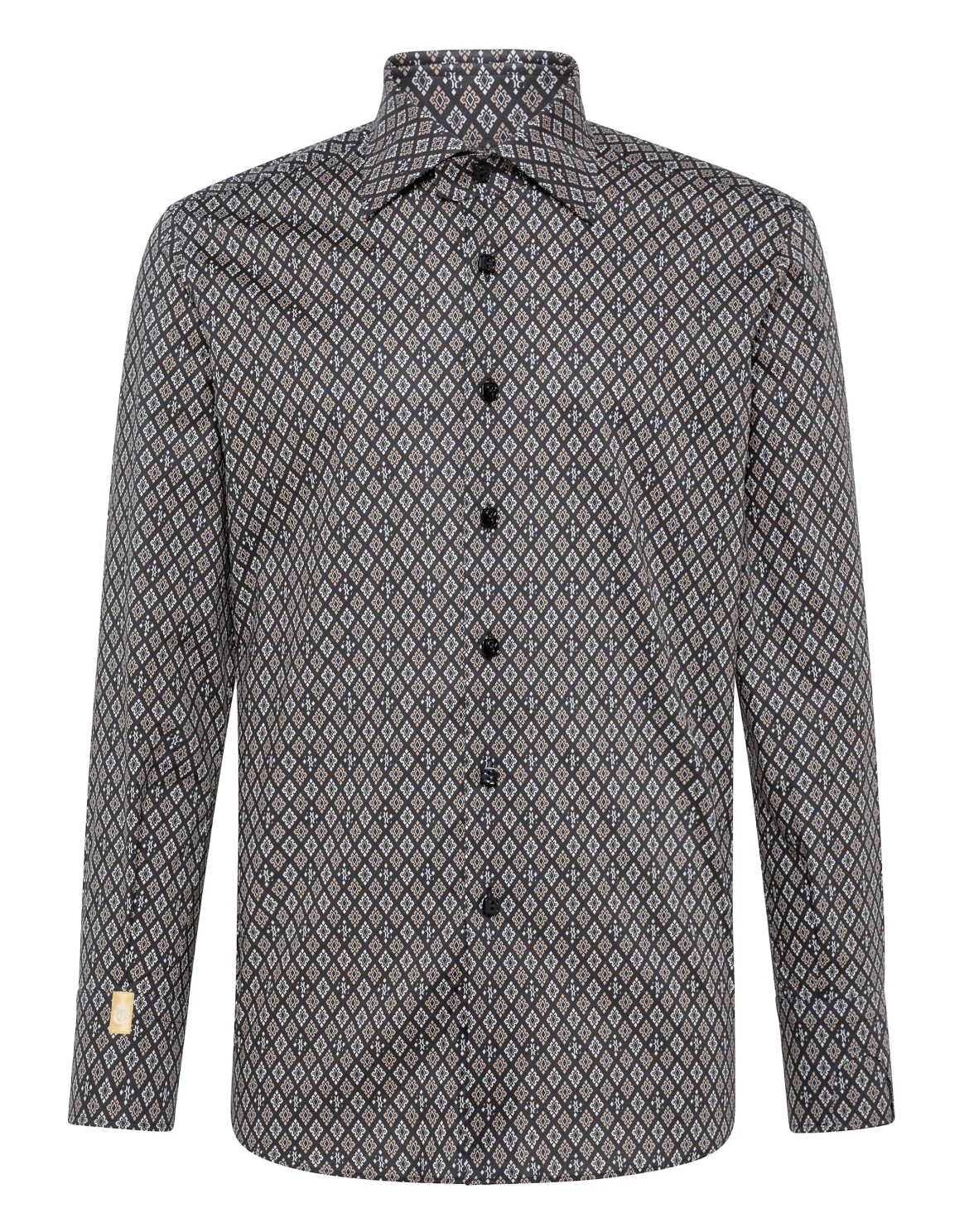 Shirt Silver Cut LS/Flavio Geometric, цвет: Черный