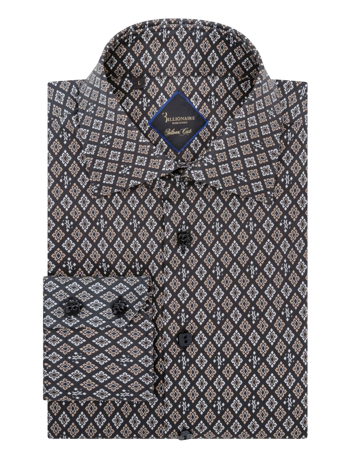 Shirt Silver Cut LS/Flavio Geometric, цвет: Черный