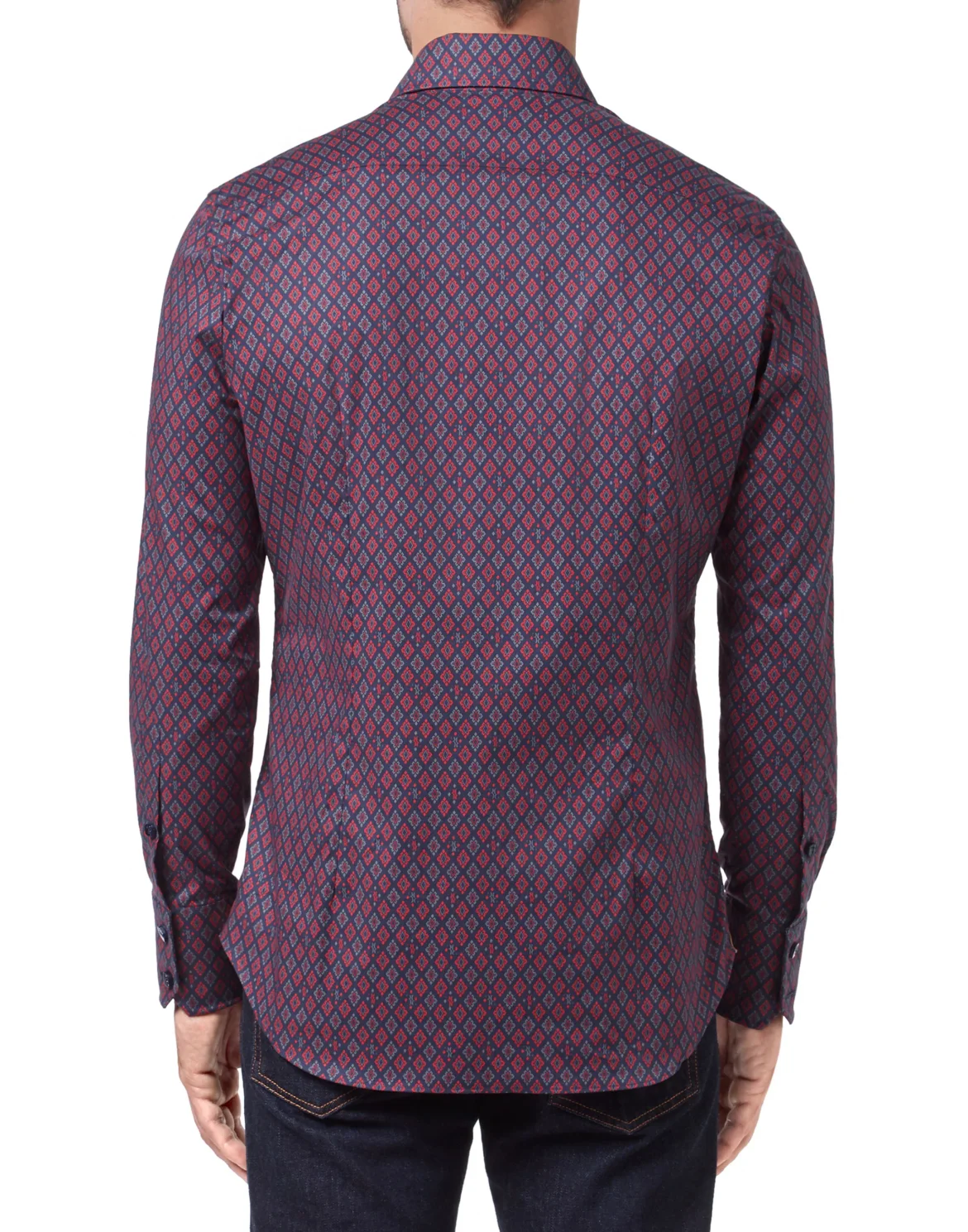 Shirt Silver Cut LS/Flavio Geometric, цвет: Синий