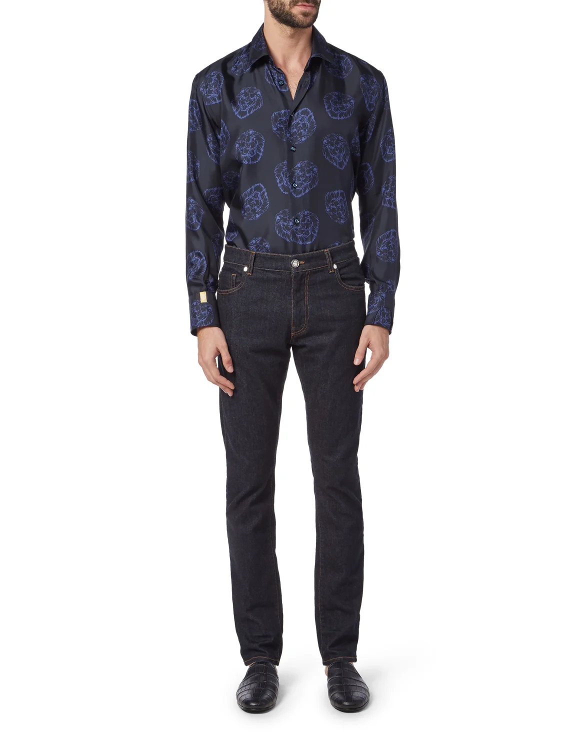 Shirt Gold Cut LS/Milano Baroque, цвет: Синий