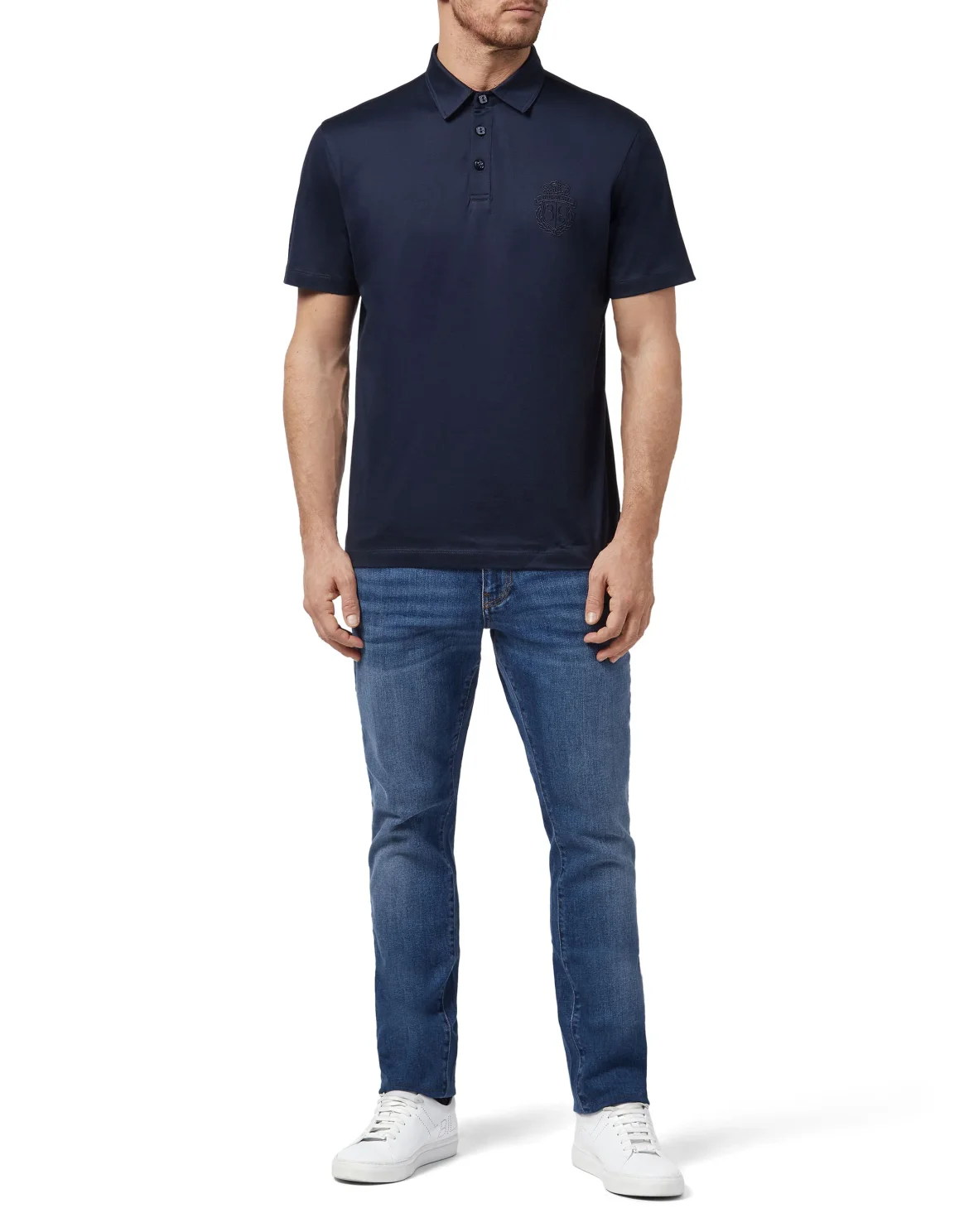 Polo shirt SS Crest, цвет: Синий