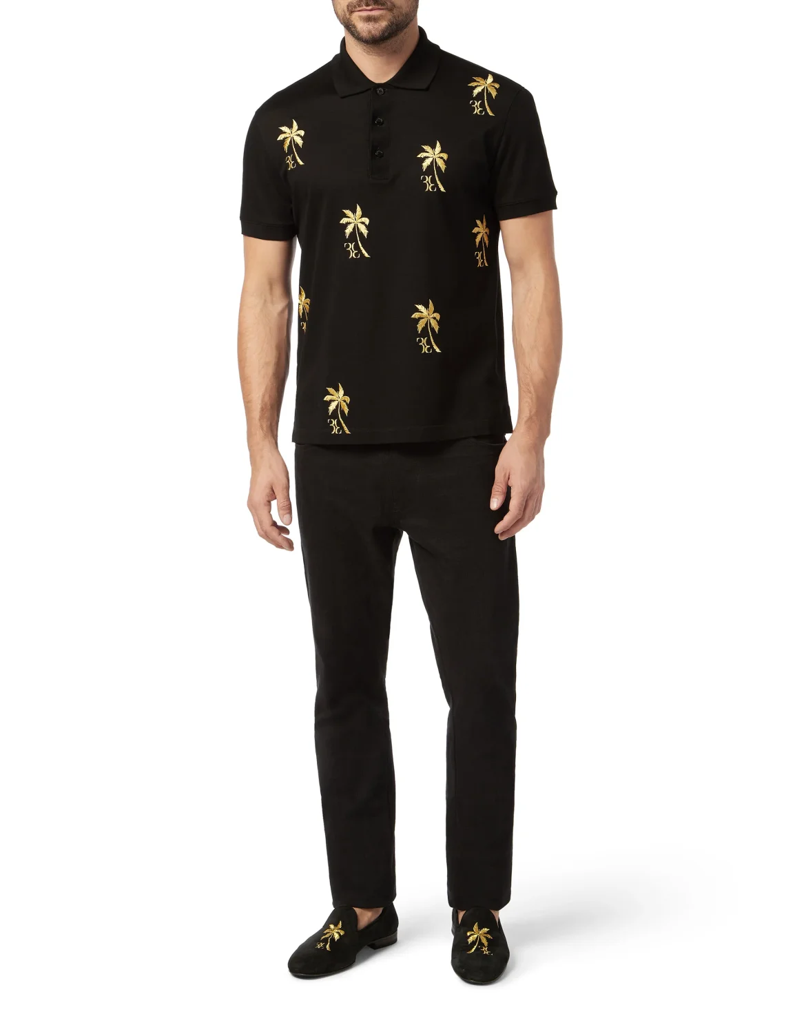 Polo shirt SS Palms, цвет: Черный