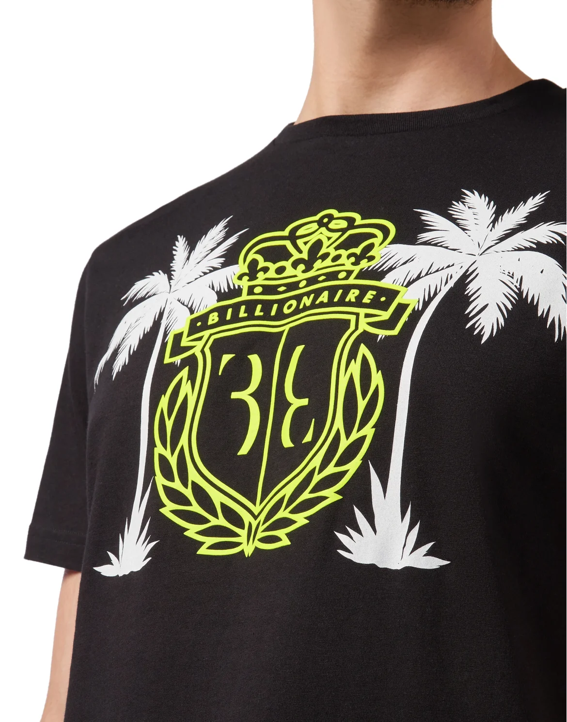 T-shirt Round Neck SS Palms, цвет: Черный