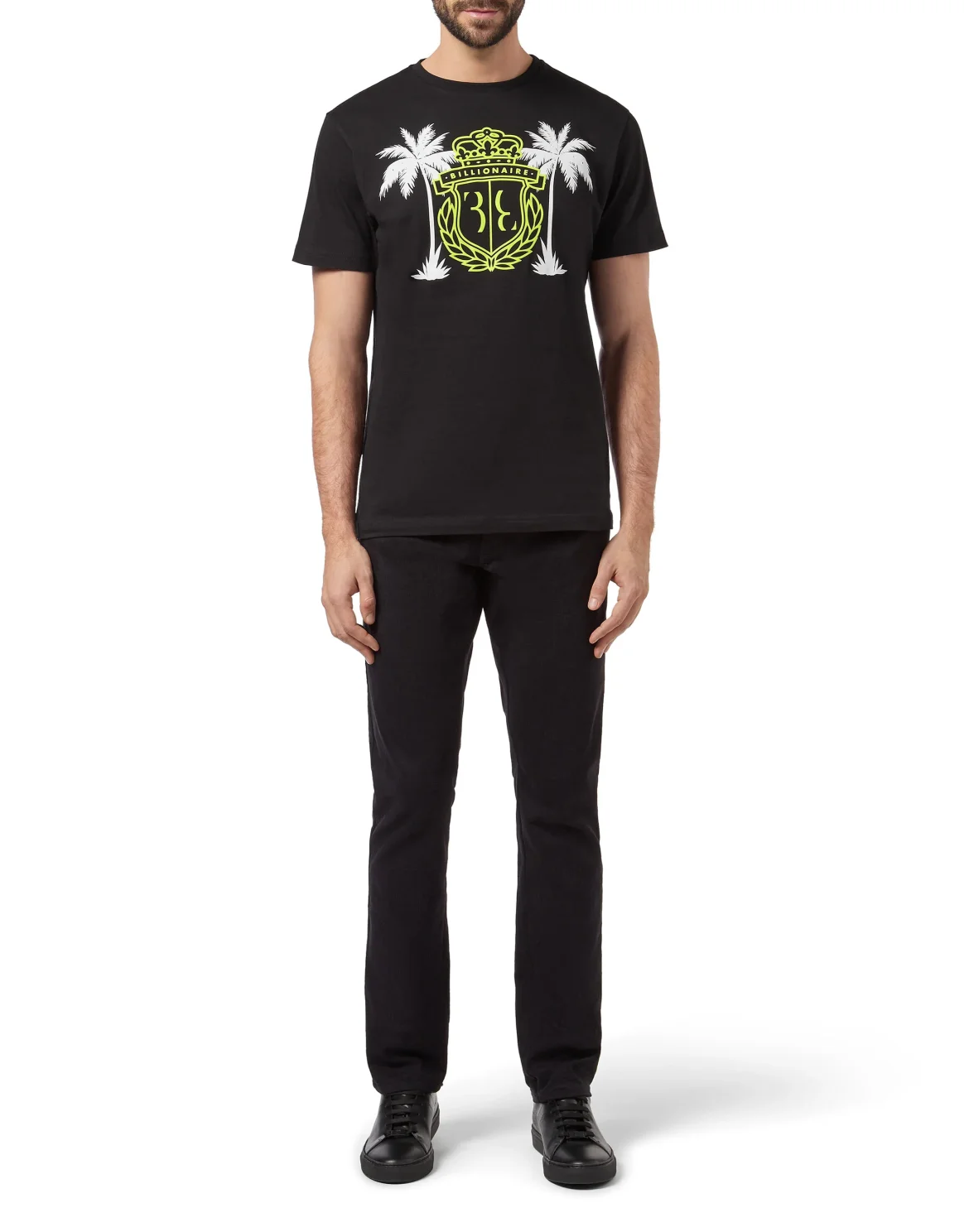 T-shirt Round Neck SS Palms, цвет: Черный