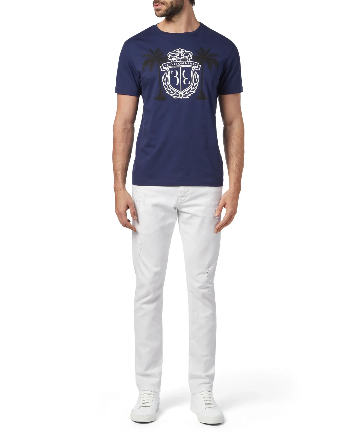 T-shirt Round Neck SS Palms, цвет: Синий