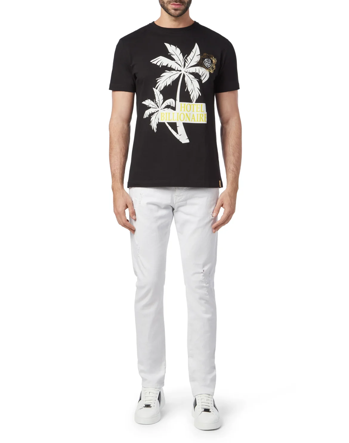 T-shirt Round Neck SS Palms, цвет: Черный