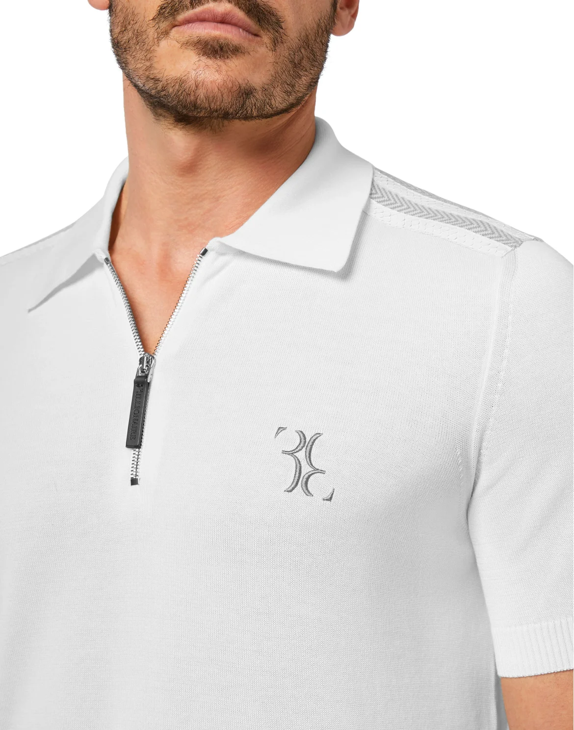 Pullover zip mock SS Luxury, цвет: Белый