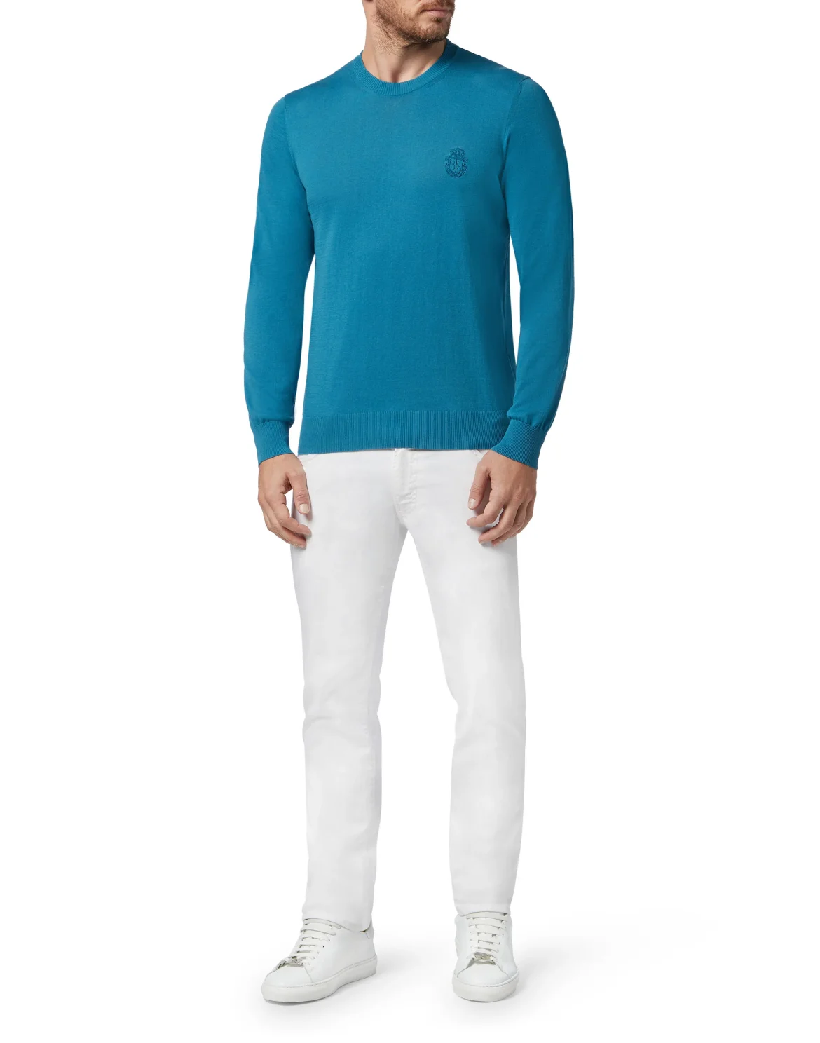 Pullover Round Neck LS Crest, цвет: Синий