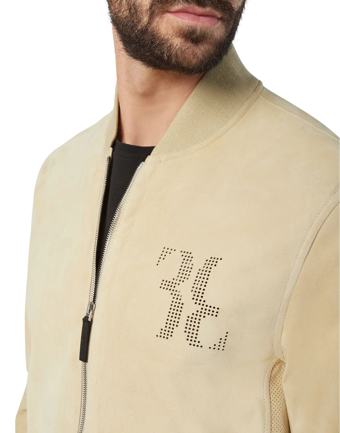 Leather Bomber Double B, цвет: Бежевый