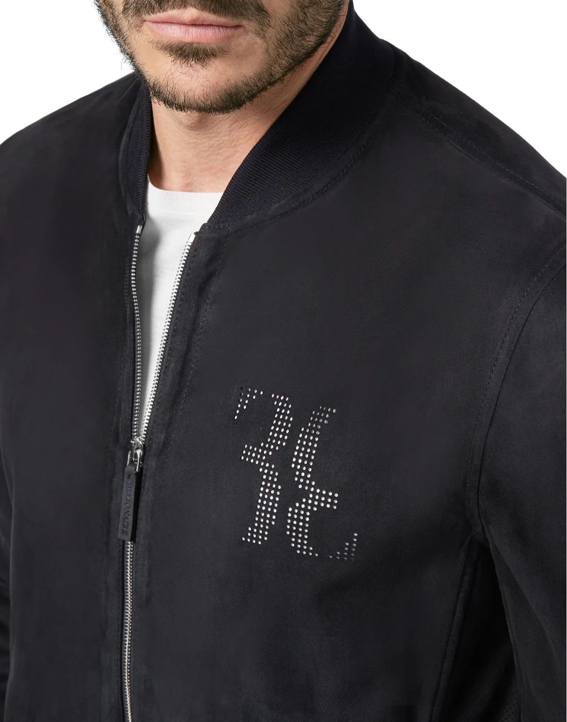 Leather Bomber Double B, цвет: Синий