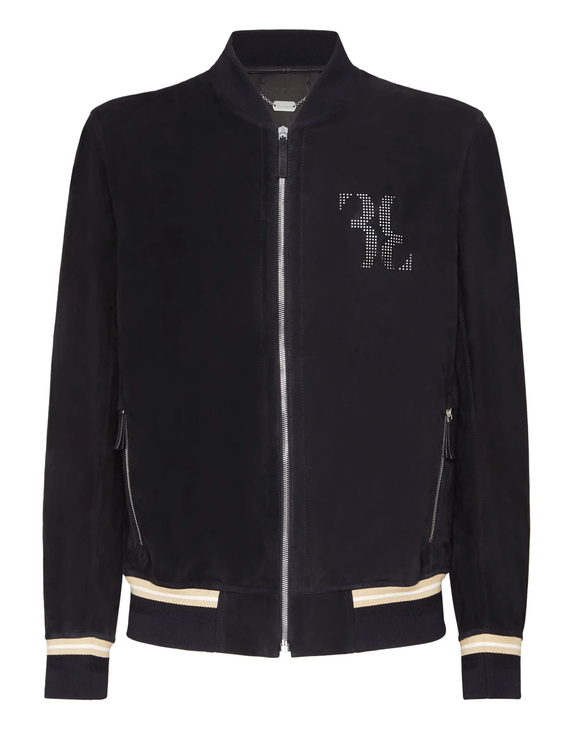 Leather Bomber Double B, цвет: Синий