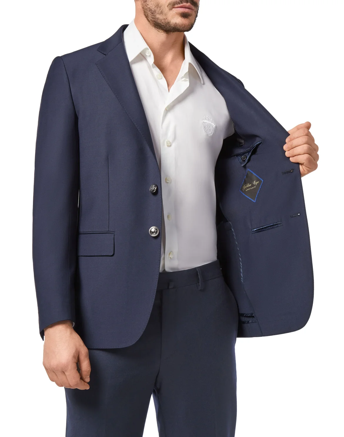 Blazer Super Slim Fit Crest, цвет: Синий