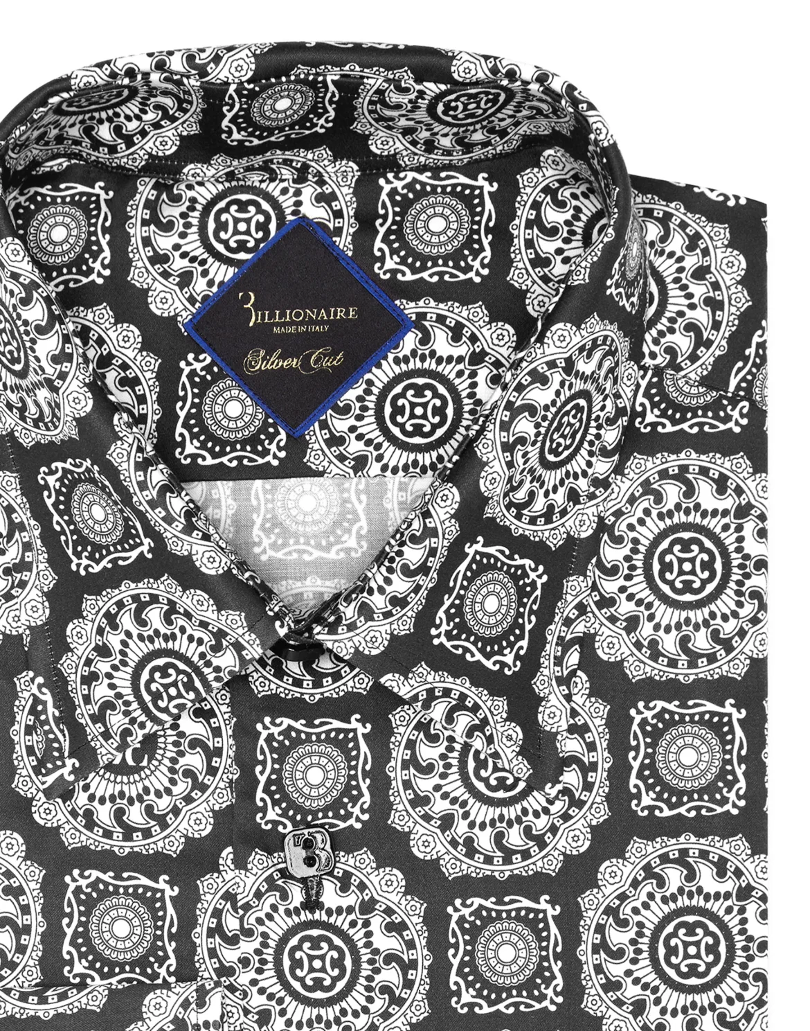 Shirt Silver Cut LS/Milano Paisley, цвет: Черный