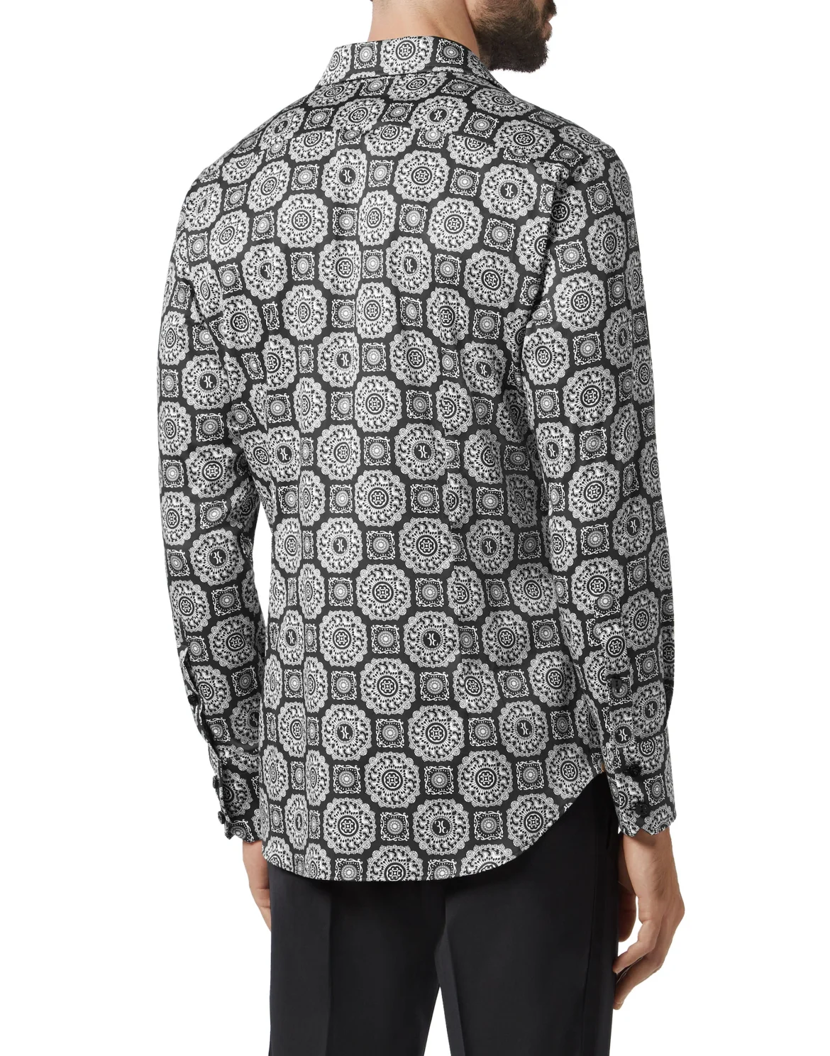 Shirt Silver Cut LS/Milano Paisley, цвет: Черный