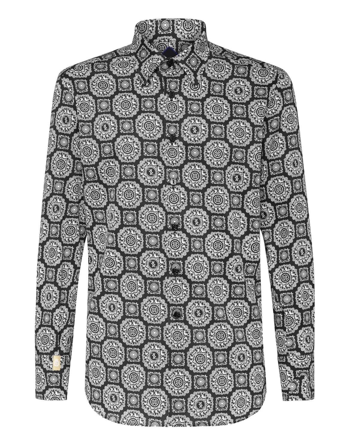 Shirt Silver Cut LS/Milano Paisley, цвет: Черный