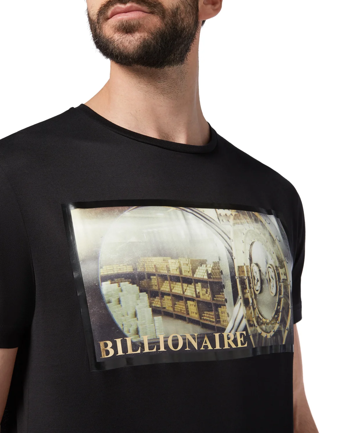 T-shirt Round Neck SS Money, цвет: Черный