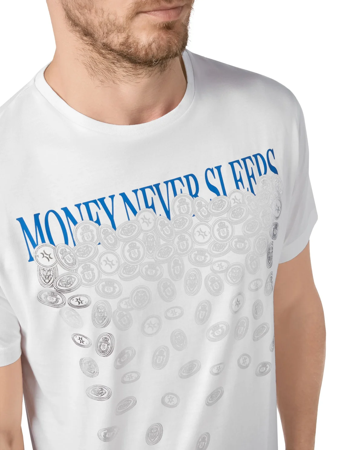 T-shirt Round Neck SS Money, цвет: Белый