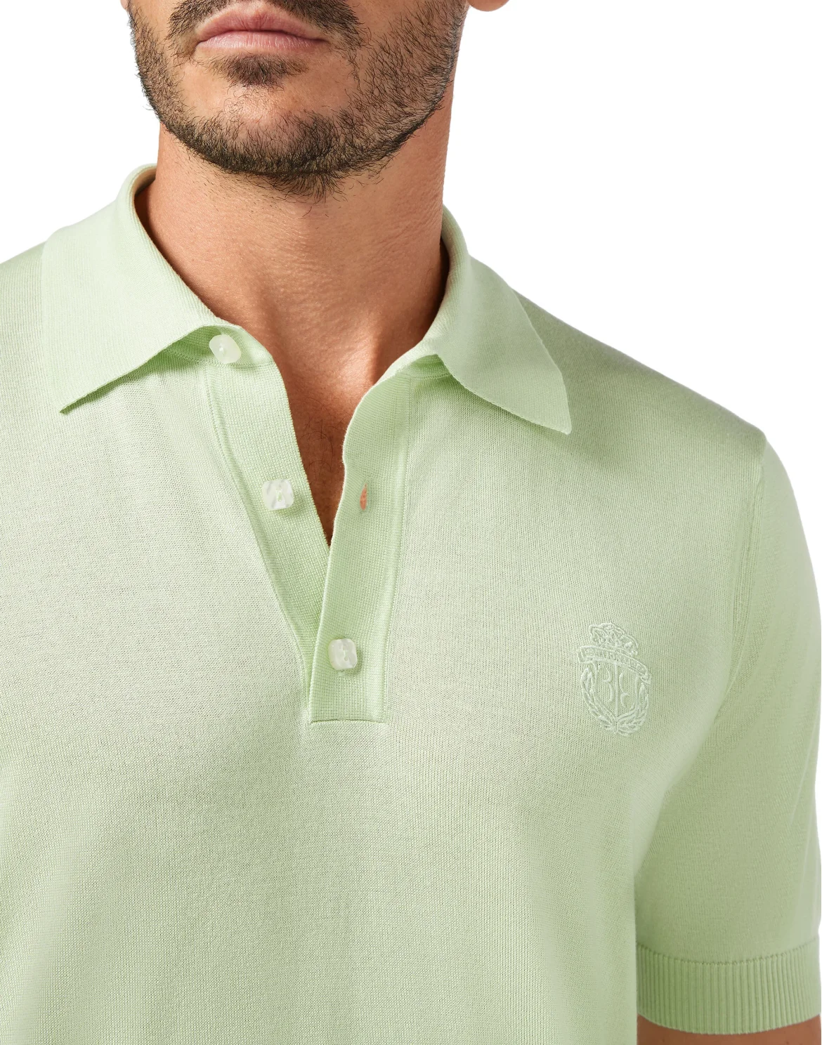 Pullover Polo-Neck SS Crest, цвет: Зеленый