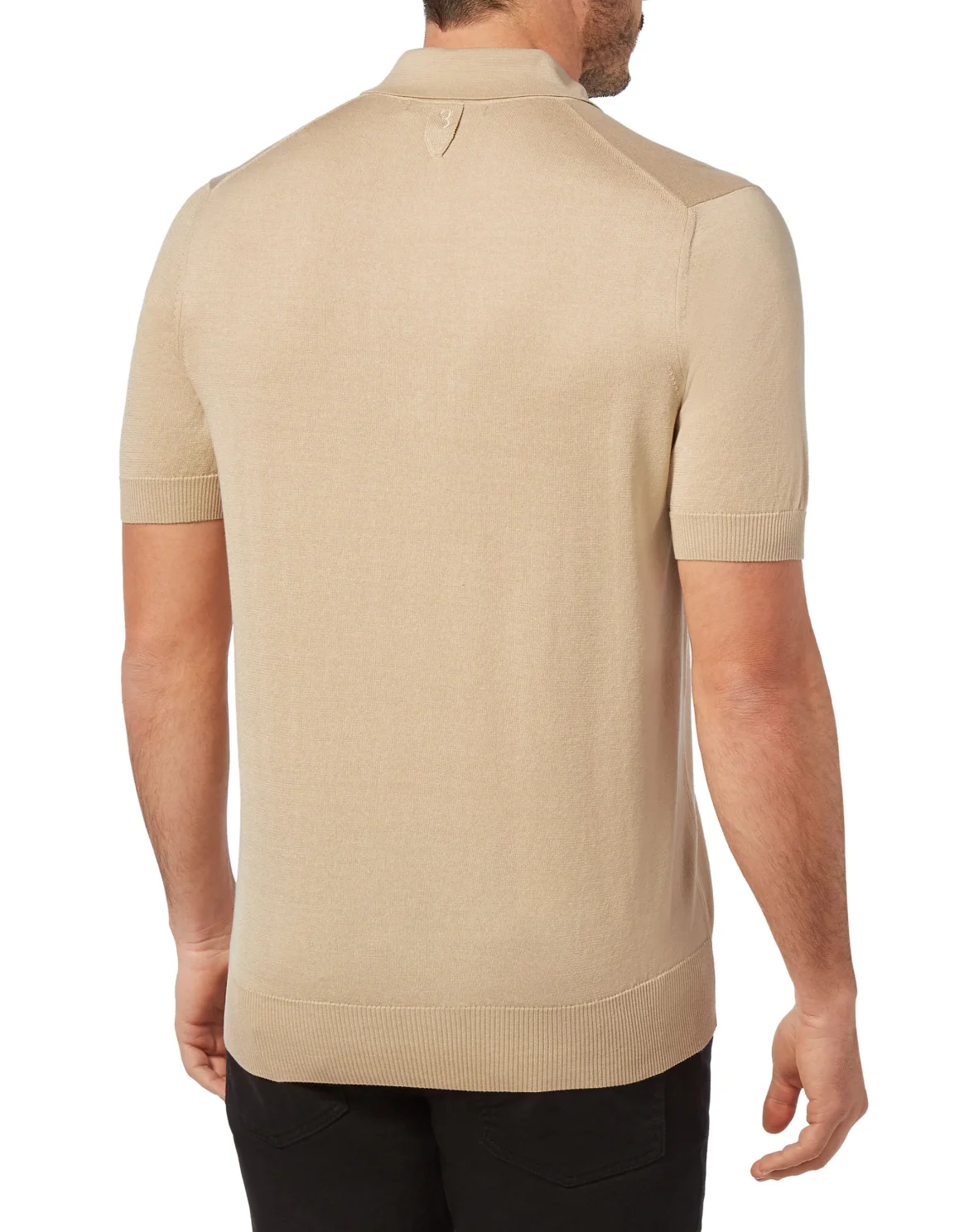 Pullover Polo-Neck SS Crest, цвет: Бежевый