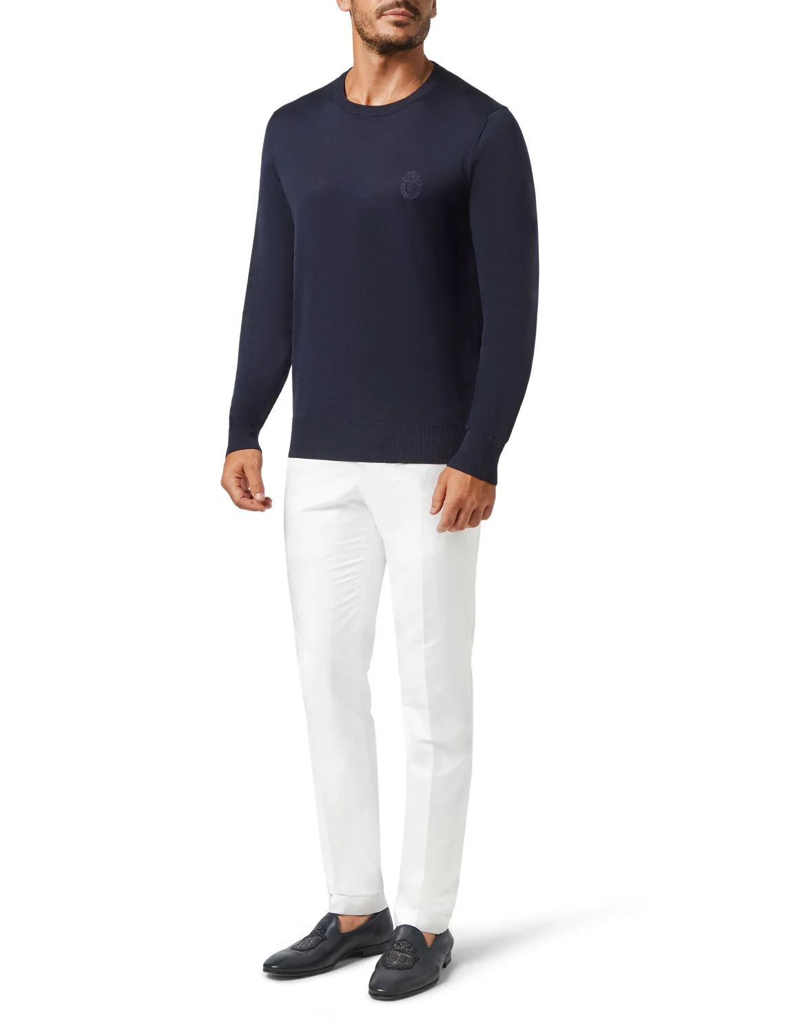 Pullover Round Neck LS Crest, цвет: Синий