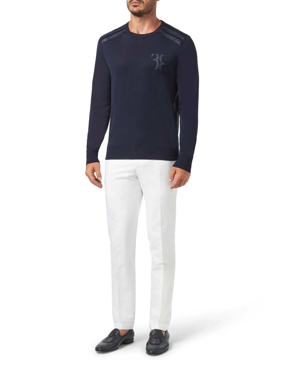 Pullover Round Neck LS Luxury, цвет: Синий