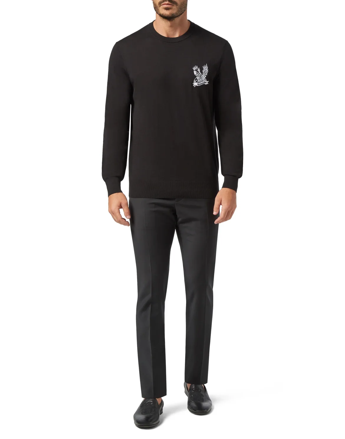 Pullover Round Neck LS Falcon, цвет: Черный