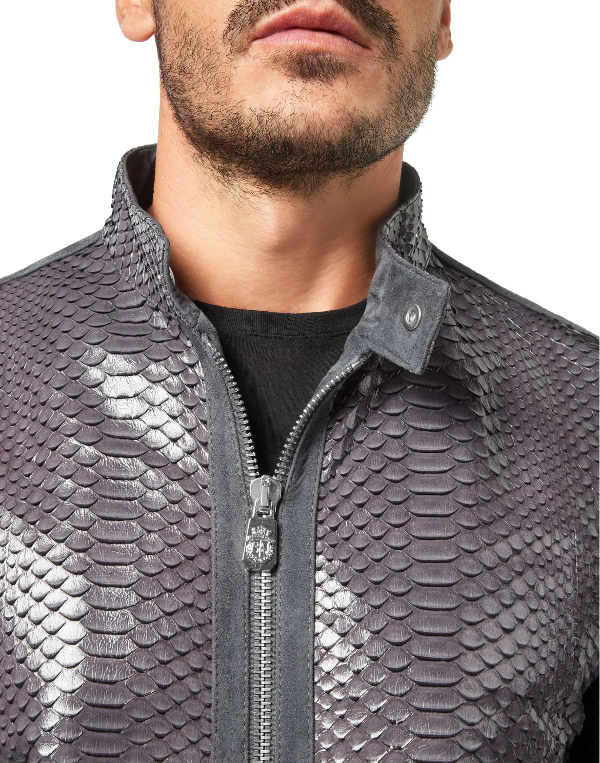 Leather Jacket Luxury, цвет: Серый