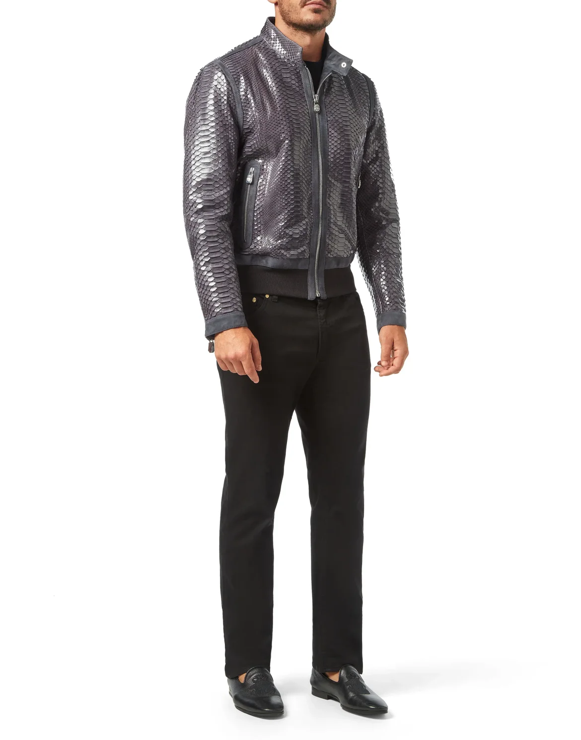 Leather Jacket Luxury, цвет: Серый