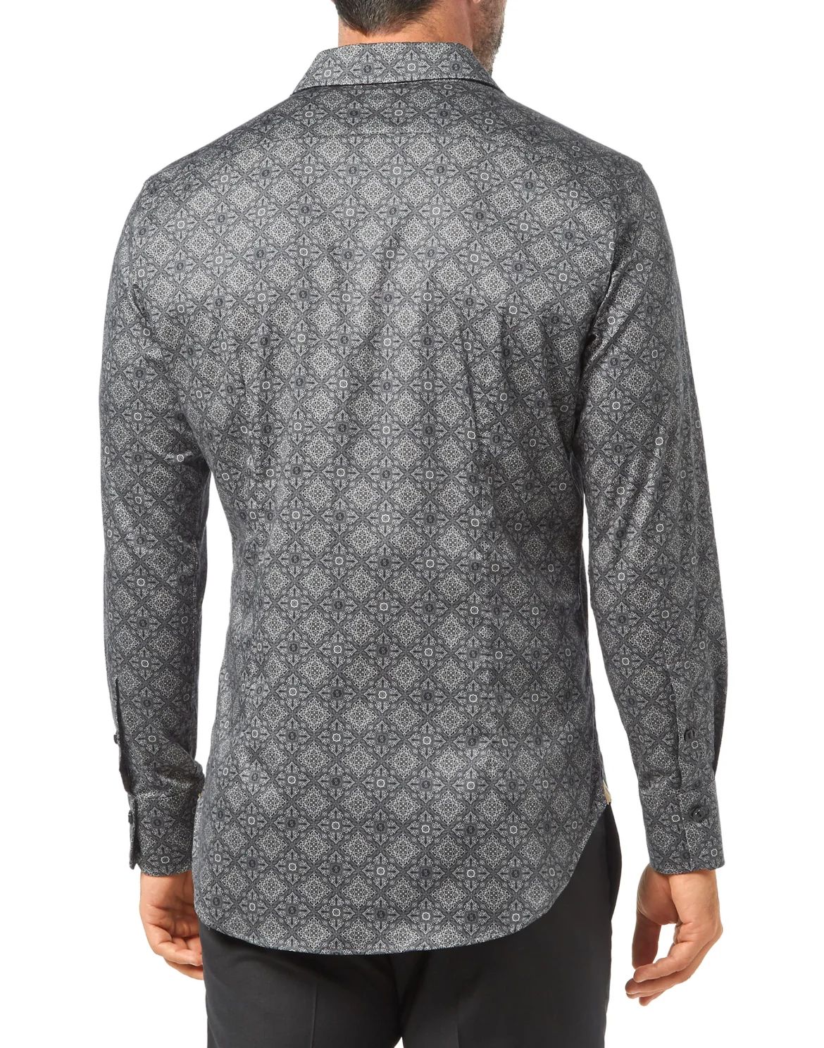 Shirt Silver Cut LS/Milano Floral Geometric, цвет: Черный