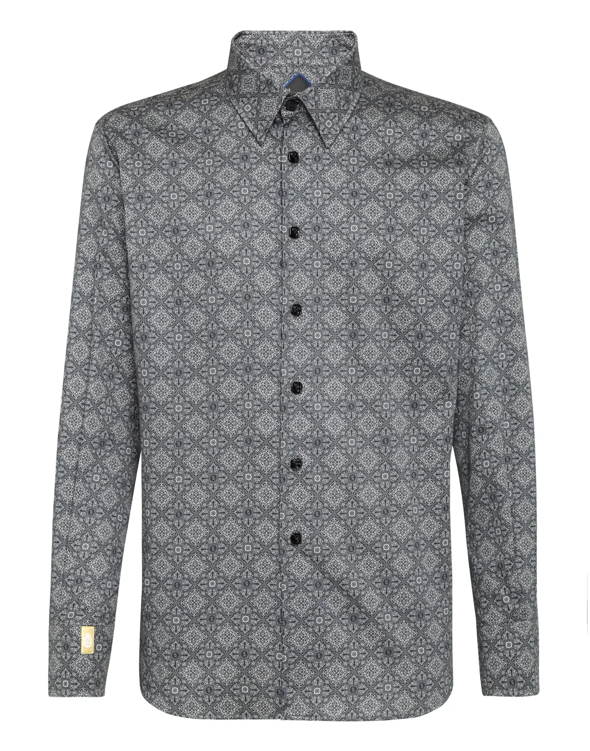 Shirt Silver Cut LS/Milano Floral Geometric, цвет: Черный