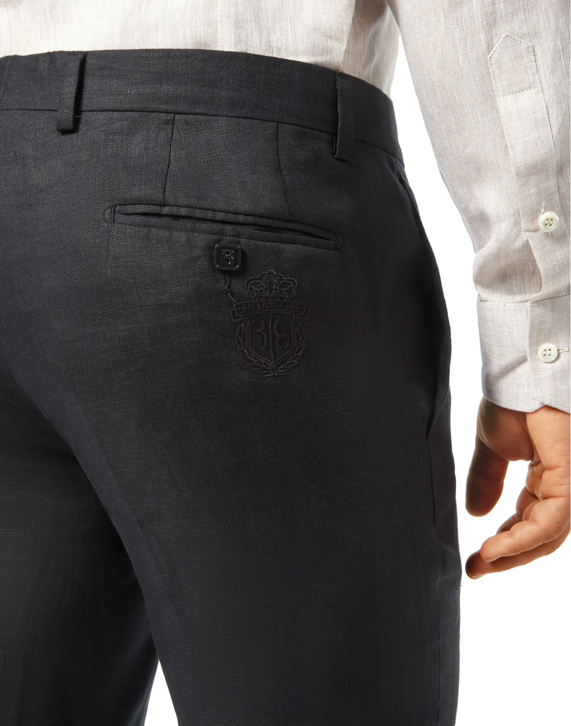 Trousers Tailored Fit Crest, цвет: Черный