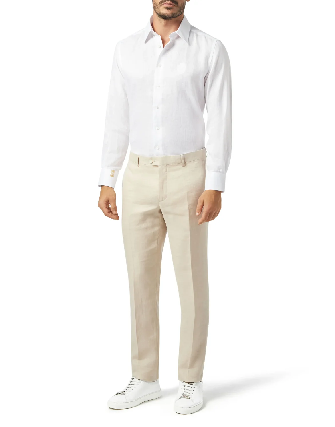Trousers Tailored Fit Crest, цвет: Бежевый