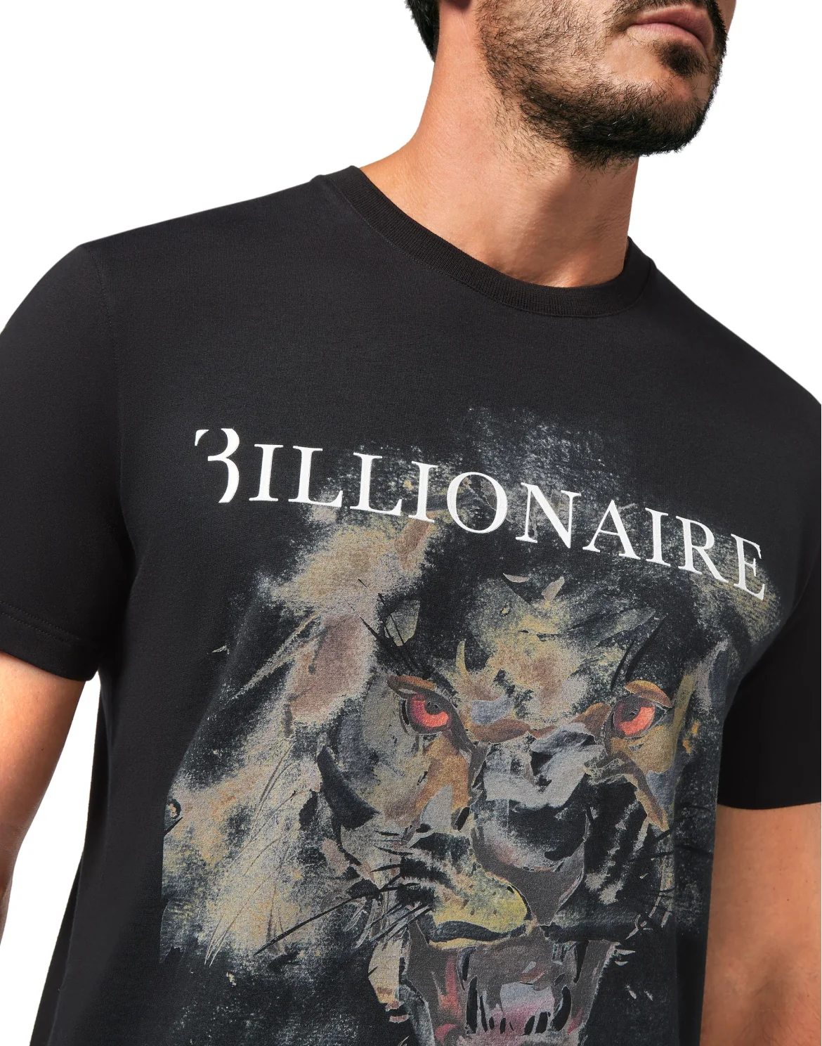 T-shirt Round Neck SS Lion, цвет: Черный