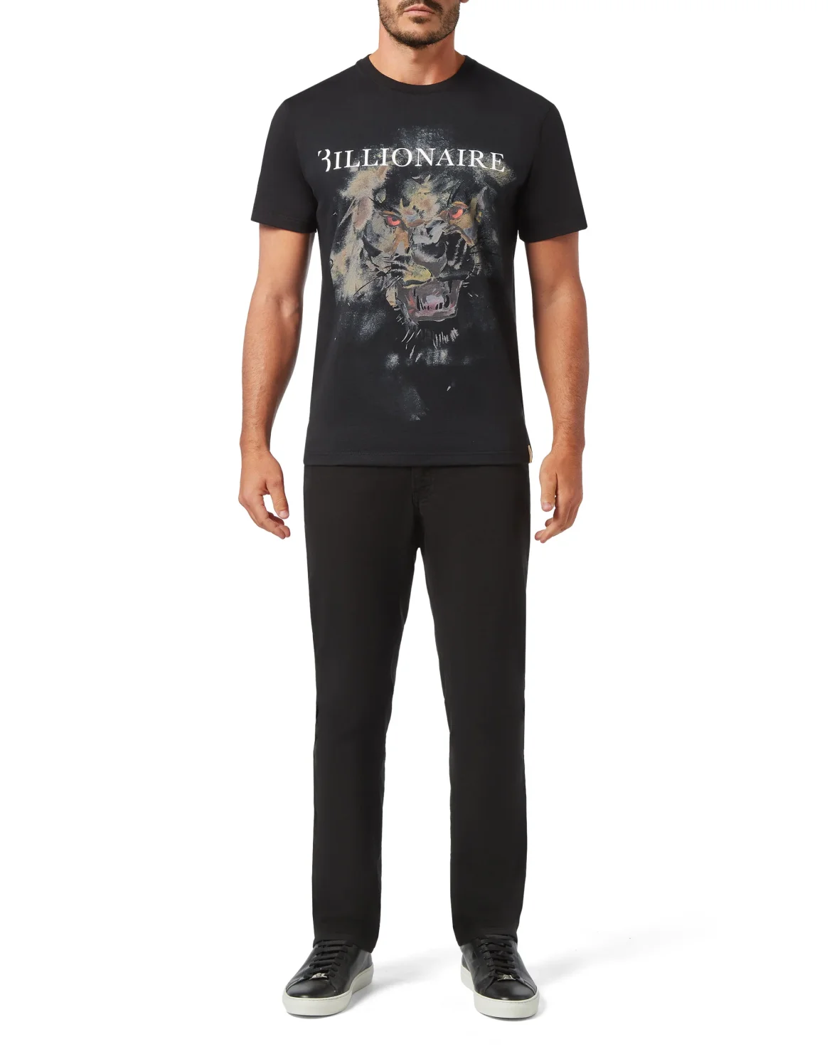 T-shirt Round Neck SS Lion, цвет: Черный