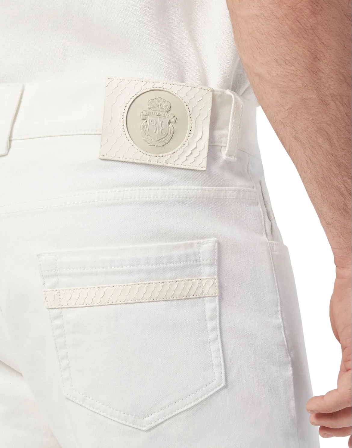 Denim Trousers Regular fit Istitutional, цвет: Белый