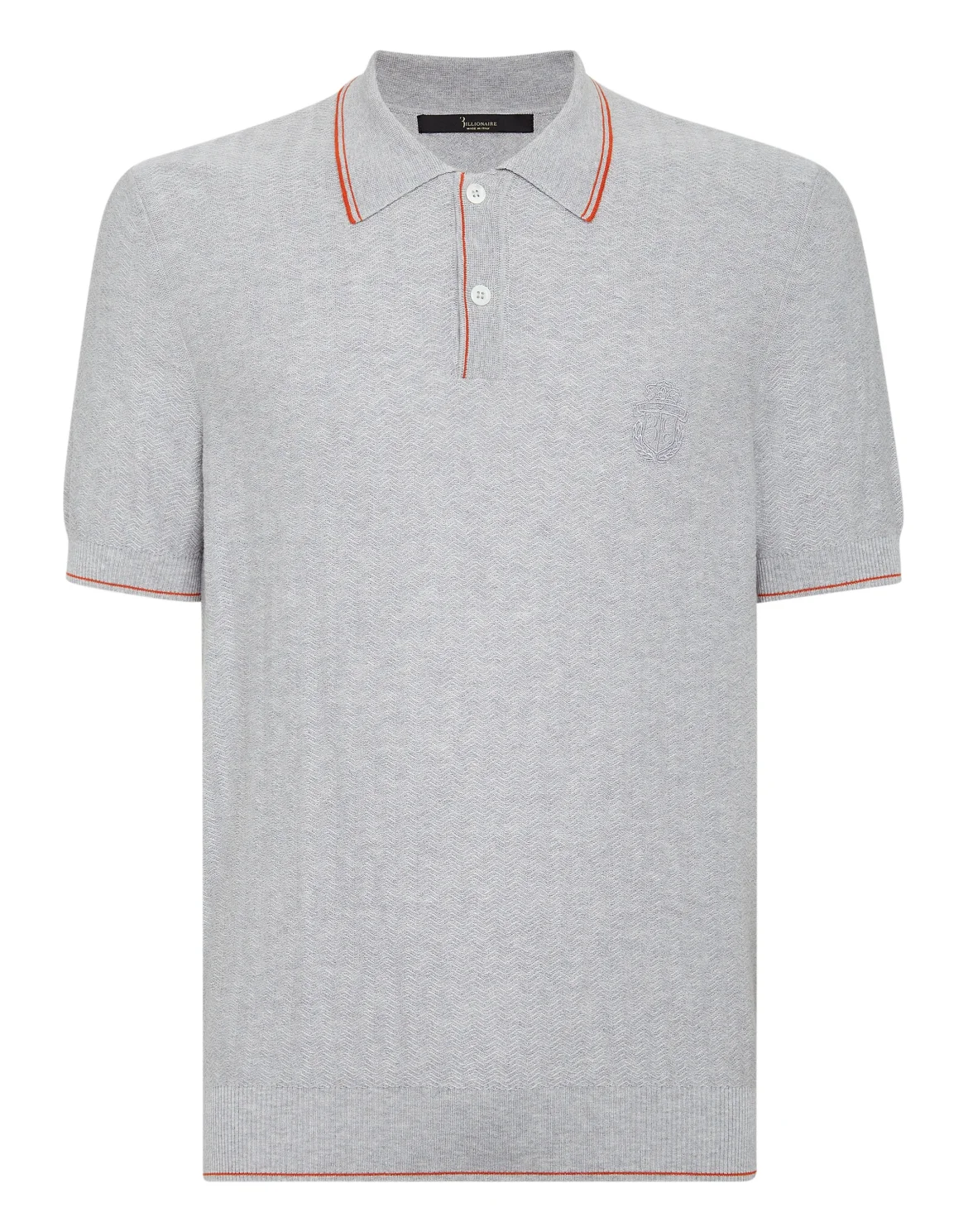 Pullover Polo-Neck SS Crest, цвет: Серый