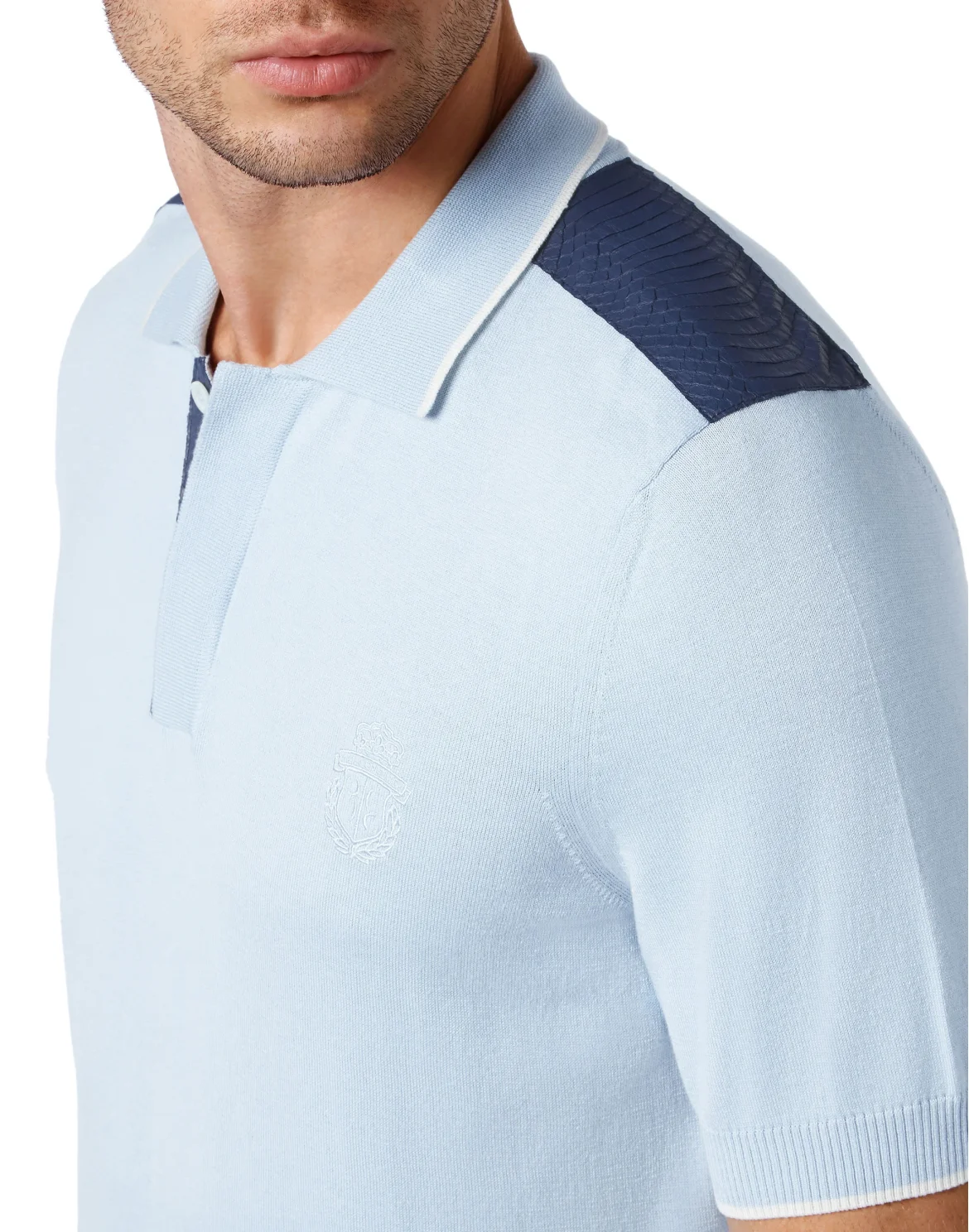 Pullover Polo-Neck SS Crest, цвет: Синий